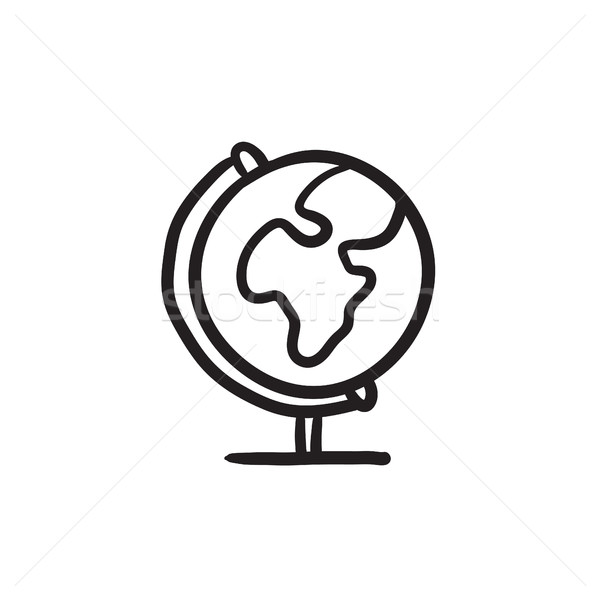 World globe on stand sketch icon. Stock photo © RAStudio