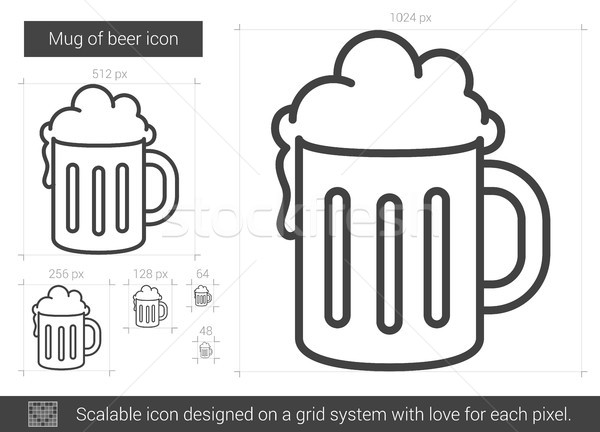 Mug of beer line icon. Stock photo © RAStudio