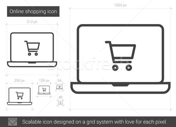 Online shopping line icon. Stock photo © RAStudio