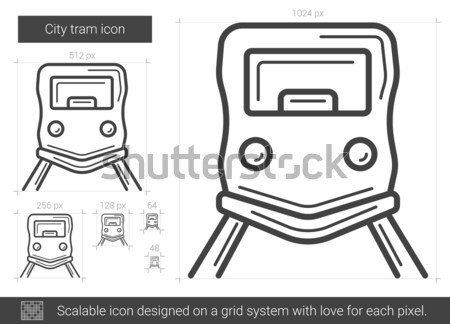 Stad tram lijn icon vector geïsoleerd Stockfoto © RAStudio