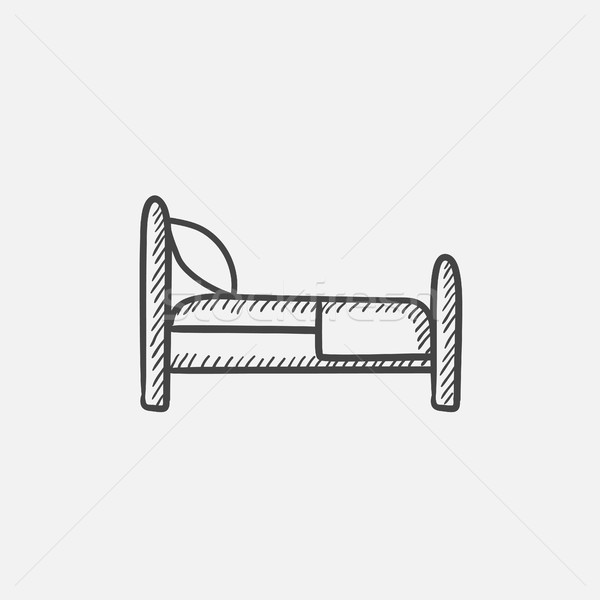 Bed sketch icon. Stock photo © RAStudio