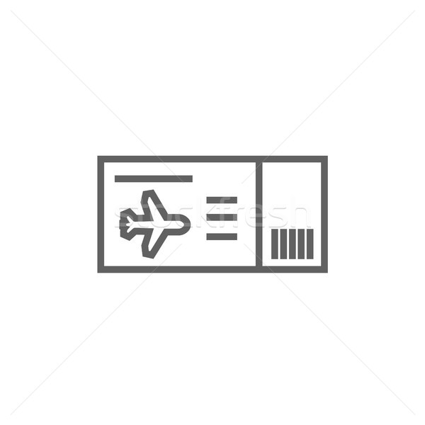 Flight ticket line icon. Stock photo © RAStudio