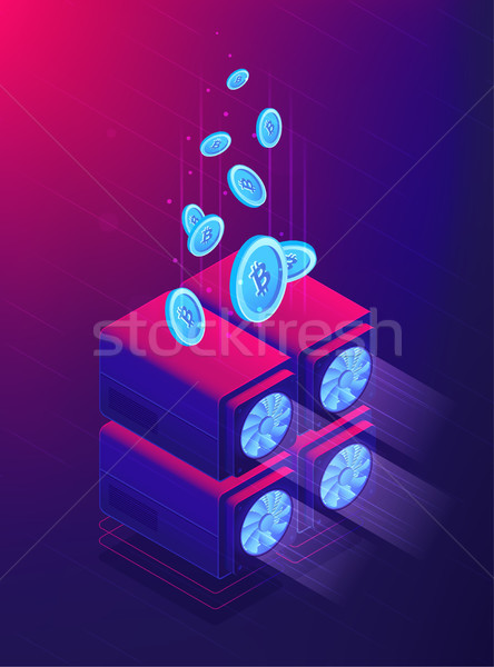 Isometric cloud mining concept. Stock photo © RAStudio