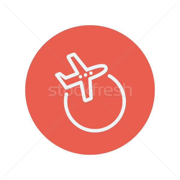 Airplane thin line icon Stock photo © RAStudio