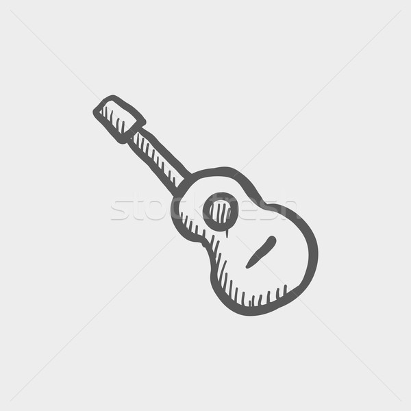 Acoustic guitar sketch icon Stock photo © RAStudio
