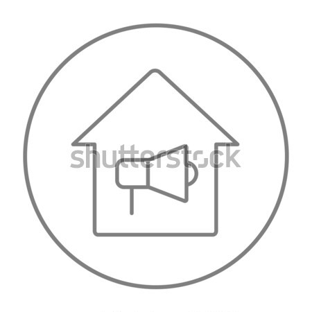 House fire alarm line icon. Stock photo © RAStudio