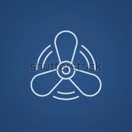 Boat propeller line icon. Stock photo © RAStudio