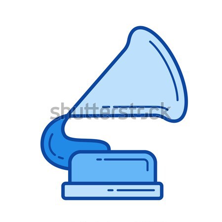 Gramophone line icon. Stock photo © RAStudio