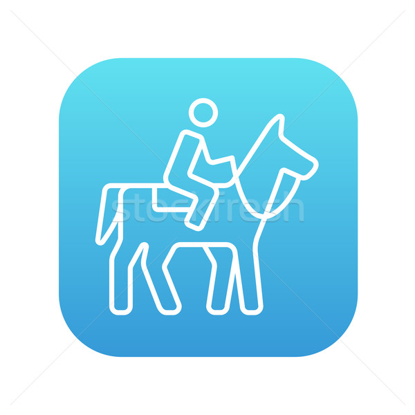 Horse riding line icon. Stock photo © RAStudio
