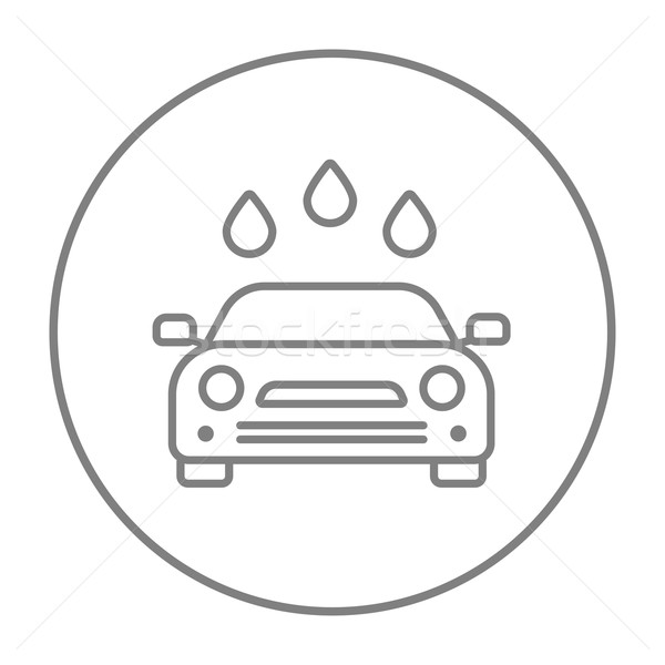 Car wash lijn icon web mobiele infographics Stockfoto © RAStudio