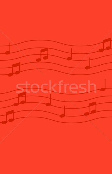 Music notes on red background. Stock photo © RAStudio