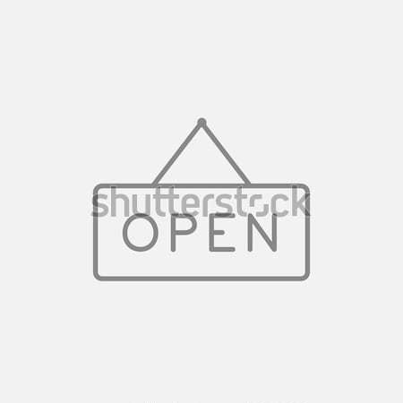 Open sign line icon. Stock photo © RAStudio