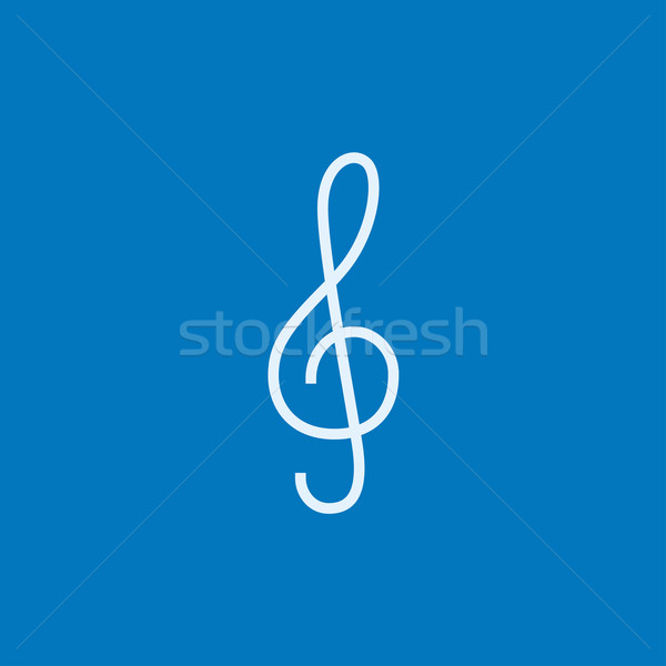 G-clef line icon. Stock photo © RAStudio