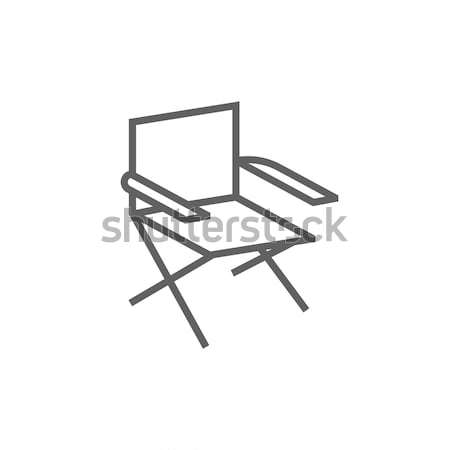 Folding chair line icon. Stock photo © RAStudio