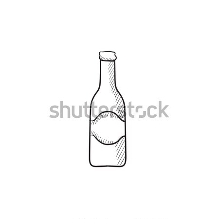 Glass bottle sketch icon. Stock photo © RAStudio
