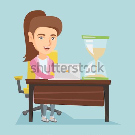 Business woman working in office. Stock photo © RAStudio