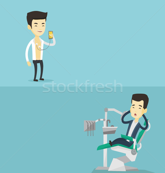 Two medical banners with space for text. Stock photo © RAStudio
