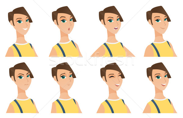 Vector set of farmer characters. Stock photo © RAStudio