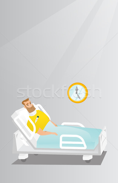 Man with a neck injury vector illustration. Stock photo © RAStudio