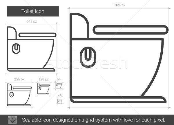 Wc vonal ikon vektor izolált fehér Stock fotó © RAStudio