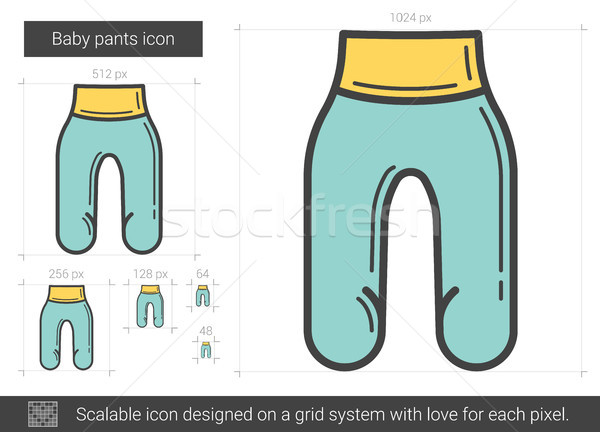 Baby pants line icona vettore isolato Foto d'archivio © RAStudio