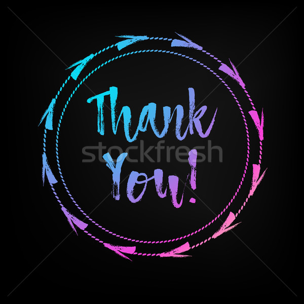 Hand lettered multicolored Thank You text. Stock photo © RAStudio