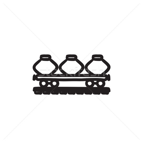 Cargo wagon sketch icon. Stock photo © RAStudio