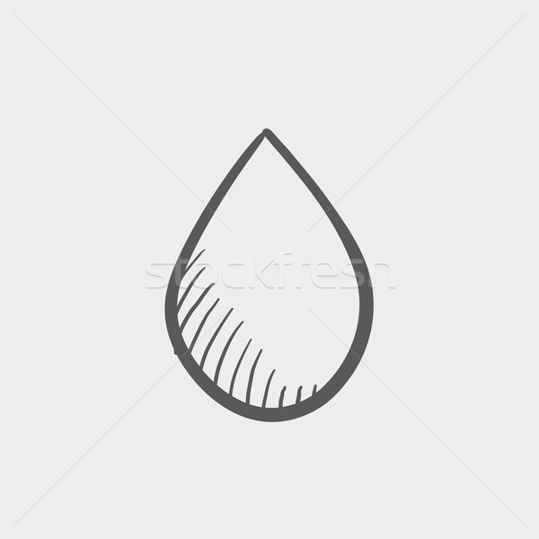 Water drop sketch icon Stock photo © RAStudio