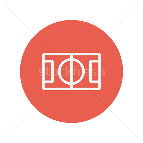 Cancha de baloncesto delgado línea icono web móviles Foto stock © RAStudio
