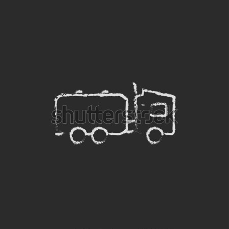 Truck liquid cargo icon drawn in chalk. Stock photo © RAStudio