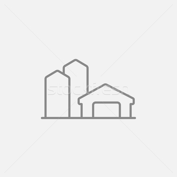 Farm buildings line icon. Stock photo © RAStudio