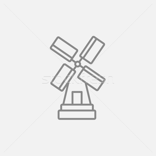 Windmill line icon. Stock photo © RAStudio