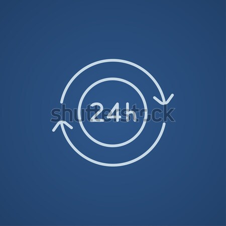Service 24 hrs line icon. Stock photo © RAStudio
