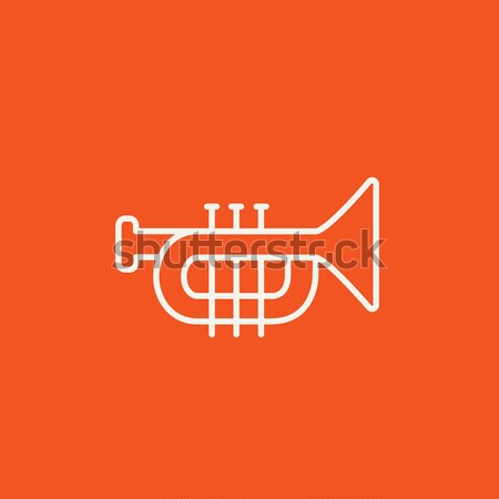 Trompet hat ikon web hareketli infographics Stok fotoğraf © RAStudio