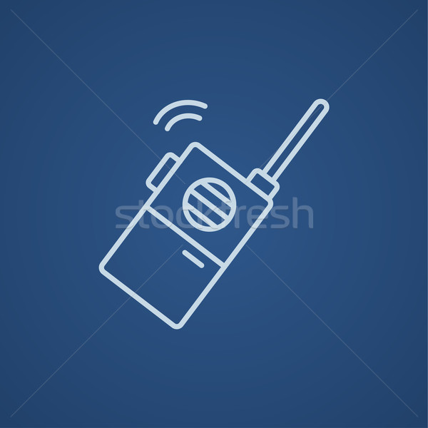 Portable radio set line icon. Stock photo © RAStudio