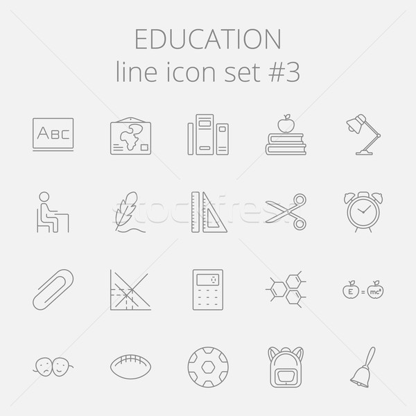 Education icon set. Stock photo © RAStudio