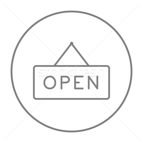 Open sign line icon. Stock photo © RAStudio