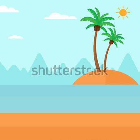 Background of small tropical island. Stock photo © RAStudio