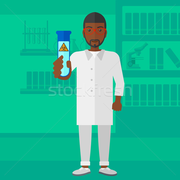 Laboratory assistant with test tube. Stock photo © RAStudio
