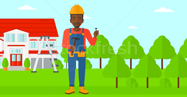 Cheerful repairer engineer. Stock photo © RAStudio