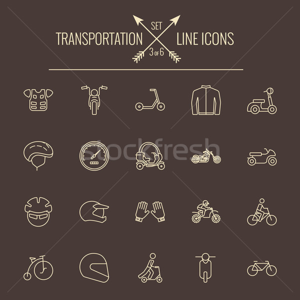 Transportation icon set. Stock photo © RAStudio