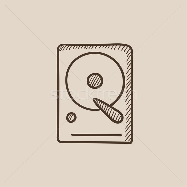 Hard disk sketch icon. Stock photo © RAStudio