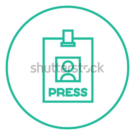 Press pass ID card line icon. Stock photo © RAStudio