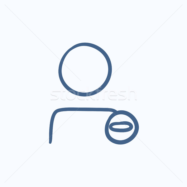 Benutzer Profil minus Zeichen Skizze Symbol Stock foto © RAStudio