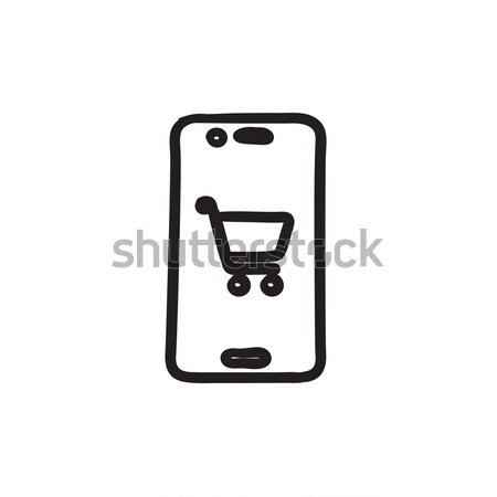 Online shopping sketch icon. Stock photo © RAStudio