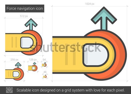 Force navigation line icon. Stock photo © RAStudio