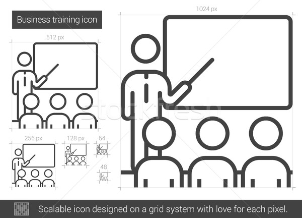 Business training line icon. Stock photo © RAStudio