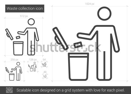 Waste collection line icon. Stock photo © RAStudio