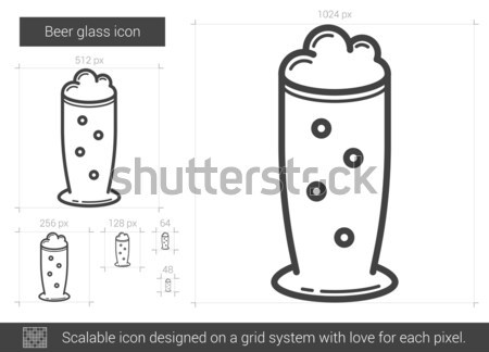 Beer glass line icon. Stock photo © RAStudio