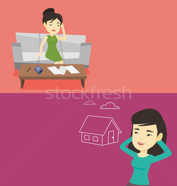 Two real estate banners with space for text. Stock photo © RAStudio